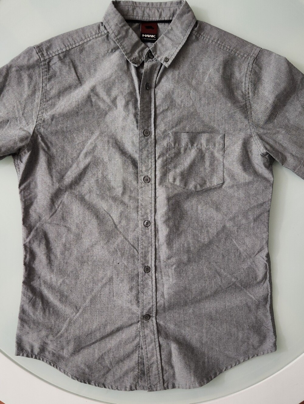 Tony Hawk Gray Short-Sleeve Button-Down Shirt